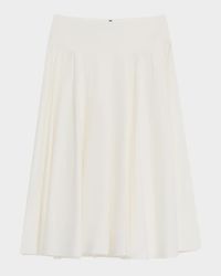 Koda Pleated A-Line Midi Skirt