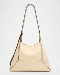 Diamond Medium Embossed Leather Hobo Bag