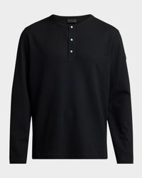 Men's Waffle Knit Long-Sleeve Henley T-Shirt