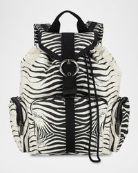 x Roberto Cavalli Napoli Zebra-Print Backpack