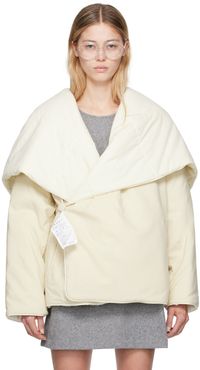 MM6 Maison Margiela Blouson isolé blanc cassé