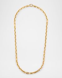 18K Yellow Gold Baguette Diamond Necklace