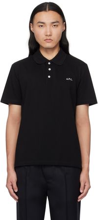 A.P.C. Polo noir à coupe classique
