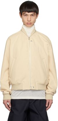 Jil Sander Yellow Extended Zip Bomber Jacket