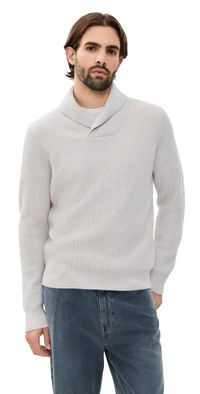 Vince Shaker Shawl Collar H White XL