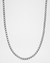 Men's Box Chain Necklace in Silver, 5.2mm, 20"L