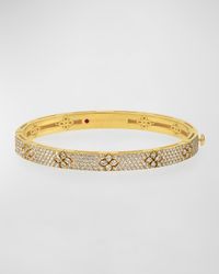 18K Yellow Gold Love in Verona Diamond Pave Bangle