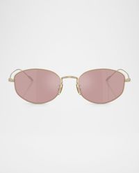 Titanium Oval Sunglasses