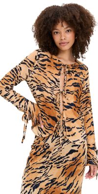 Never Fully Dressed Tiger Cali Top Brown 16