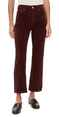 DL1961 Patti Straight High Rise Ankle Corduroy Jeans Syrah (Corduroy) 27