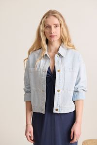 Garance Paris - Veste courte en denim - Taille L - Bleu