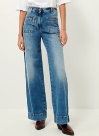 Sessun - Jean flare taille haute - Taille 42 - Bleu