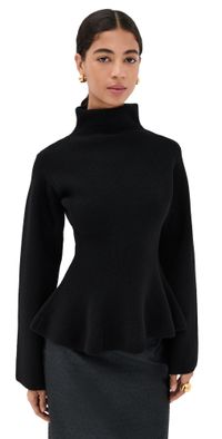 Róhe Sculptural Knitted Top Black 36