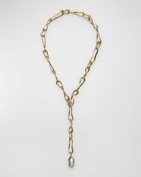 Astrid Lariat Necklace with Pearlescent Detail