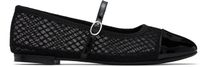 Repetto Black Mesh Georgiana Mary-Jane Ballerina Flats