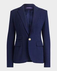 Parker Wool Crepe Single-Breasted Jacket