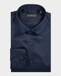 Men's Silk Point Collar Dress Shirt