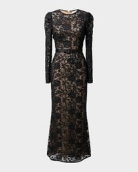 Tamra Belted Floral Lace Mermaid Gown