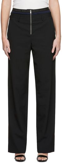 Dion Lee SSENSE EXCLUSIVE Black Layered Trousers
