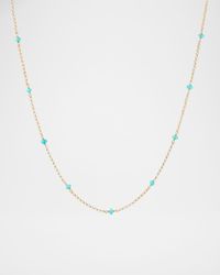 Cable Collectibles Turquoise Necklace, 36"L