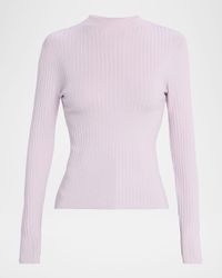 Ollie Ribbed Mock-Neck Top