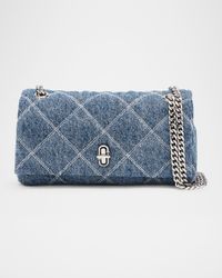 Dual Quilted Denim Crossbody Bag