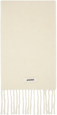 JACQUEMUS Off-White 'L'écharpe Carro' Scarf