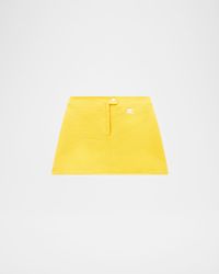 Textured Vinyl Mini Skirt