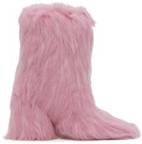 MSGM Pink Furry Boots