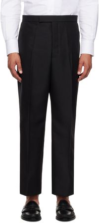 Thom Browne Black Backstrap Trousers