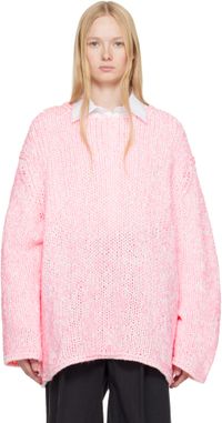 Comme des Garçons Homme Plus Pull rose en fil Lily