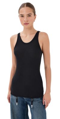 Lemaire Seamless Tank Top with Suspenders Granite Black S