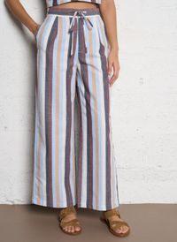 See U Soon - Pantalon large rayé - Taille 42 - Bleu