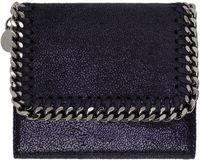 Stella McCartney Navy Falabella Small Flap Wallet