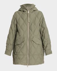 Alessia Hooded Down Quilted Coat