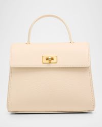 Palais Royal Taurillon Leather Top-Handle Bag