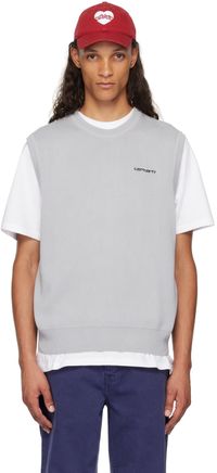 Carhartt Work In Progress Gray Script Vest