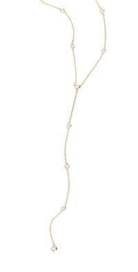 SHASHI Emily Lariat Necklace Gold One Size