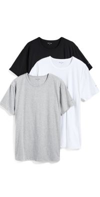 Paul Smith Cotton Logo Lounge T-Shirts 3 Pack Black/White/Grey XXL