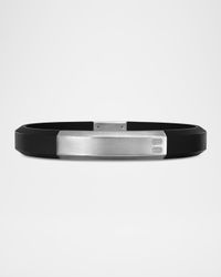 Men's Streamline ID Rubber Bracelet, 10mm