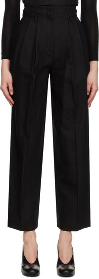 Mame Kurogouchi Black Wide-Leg Trousers