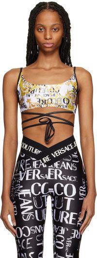 Versace Jeans Couture Débardeur blanc à motif à image à logo