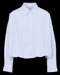 Bellerose - Chemise oversize en coton rayé - Taille L/XL - Bleu