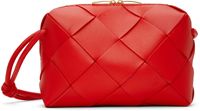 Bottega Veneta Red Small Cassette Camera Bag