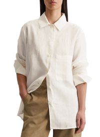 Marc O'polo - Chemise droite boutonnée en lin - Taille 40 - Blanc