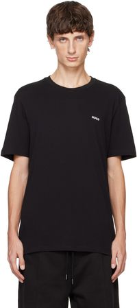 Hugo Black Cotton Jersey T-shirt