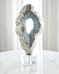 Fluctuating Blue Geode Sculpture