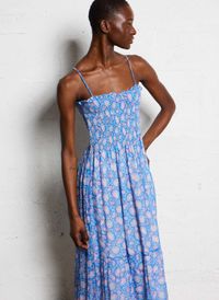 Louise Misha - Robe longue en coton bio imprimé - Taille 40 - Multicolore