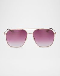 Rizzo 60mm Aviator Titanium Sunglasses
