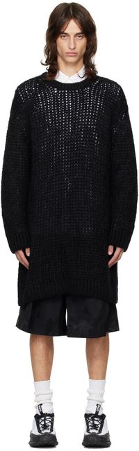 Comme des Garçons Homme Plus Black Mohair Sweater